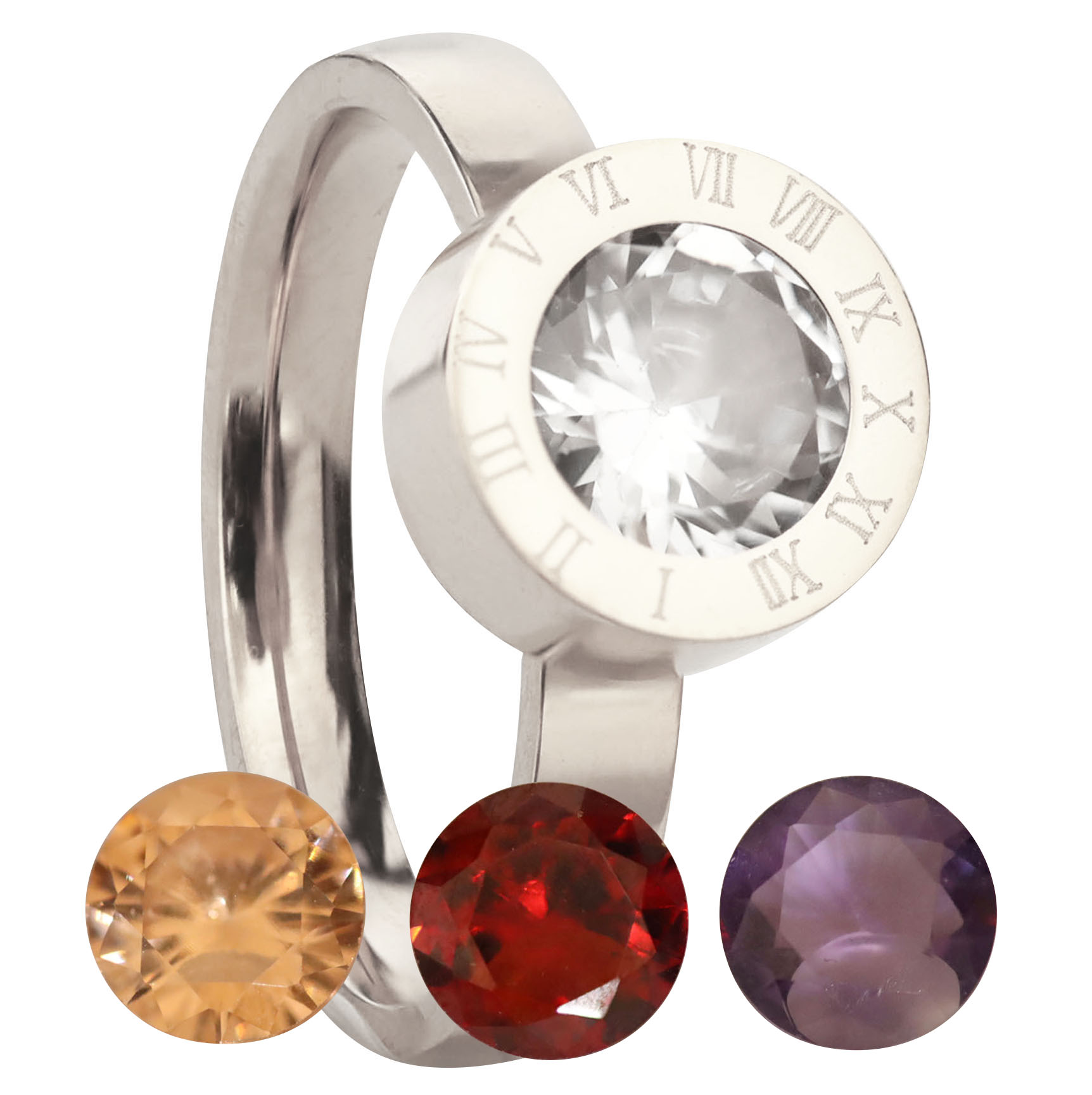 BVG Ring With Interchangeable Stones