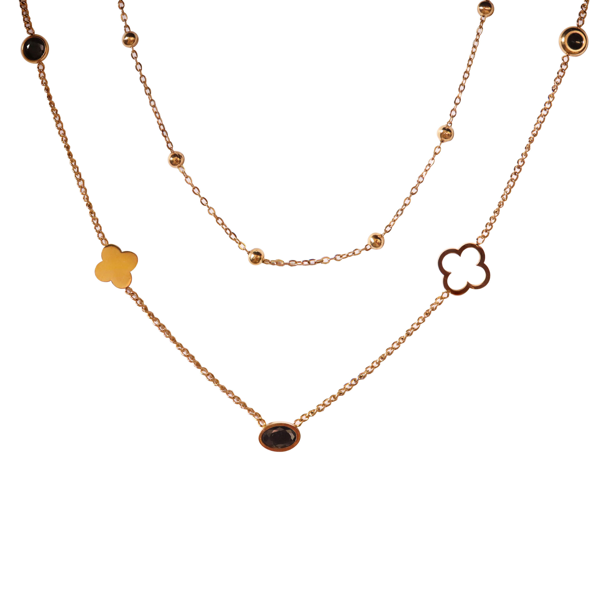 VC&A Double Necklace Gold